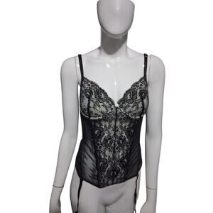 Y2k Victoria's Secret Babydoll Lace Mesh Bustier Lingerie Whimsigoth Corset Top